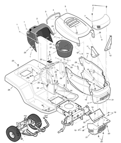 Part Location Diagram of 95175E700 Murray Console